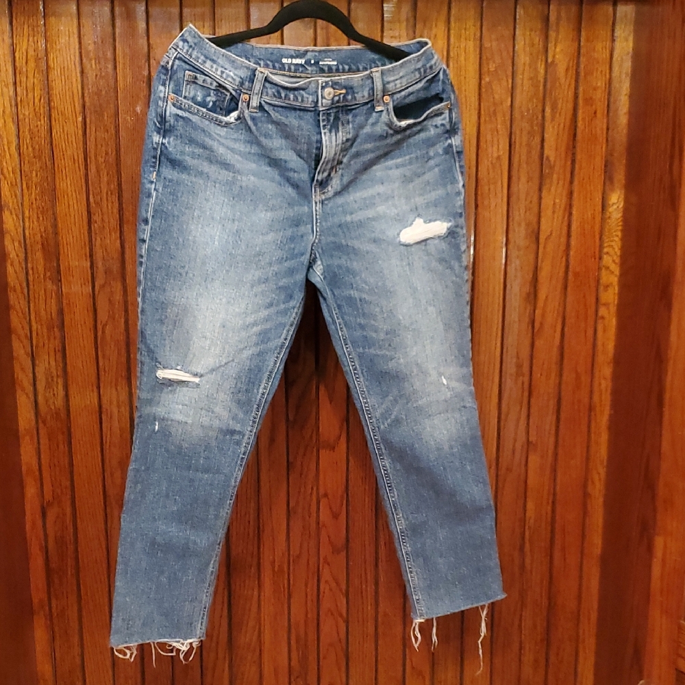 ❤️ OLD NAVY Classic Blue Distressed Jeans Size 8